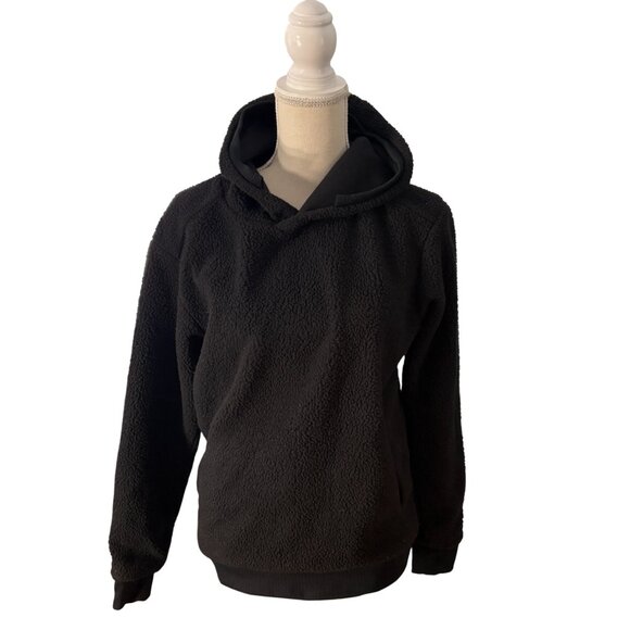 ALO Yoga Tops - ALO Yoga Sherpa Hoodie black XS hooded plush pockets unisex